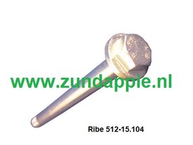 Voor wiel as  Ribe M12x1.25 Lengte 187 mm Steekas voor wiel