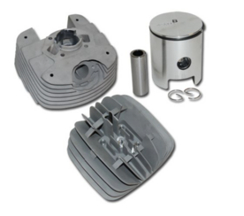 Cilinder met kop + nikasil en Meteor zuiger  ks125