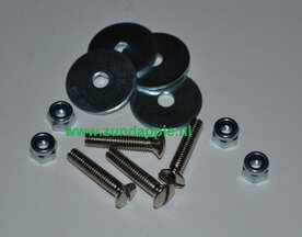 Bevestigingset Zundapp Voorspatbord  Nickel plated