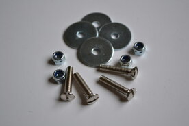 Lenskop schroeven set voor spatbord beugel M4 x 20 Nikkel plated lenskop schroef