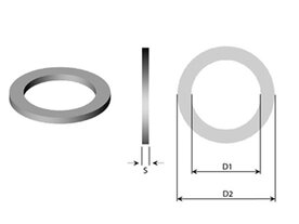 Vulschijf (shim) 11 x 17 x 0.2mm t.b.v. remsleutel 267-05.597