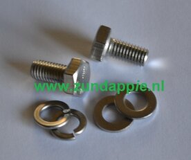 Bouten set RVS voor montagen voet stepjes M10 x 20