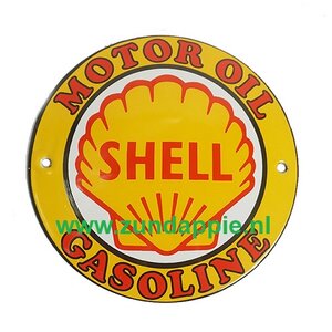 emaille Bord  10 cm rond Shell