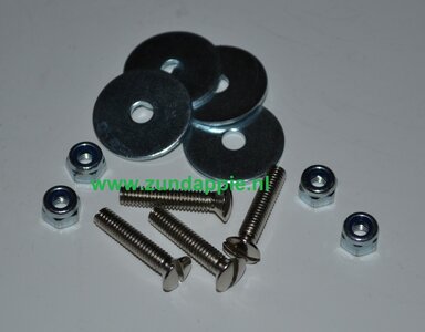 Bevestigingset Zundapp Voorspatbord  Nickel plated