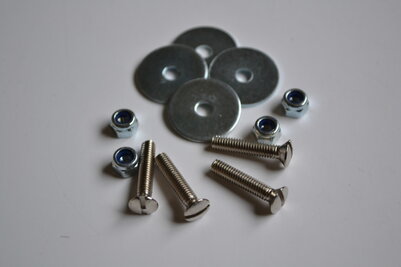 Lenskop schroeven set voor spatbord beugel M4 x 20 Nikkel plated lenskop schroef