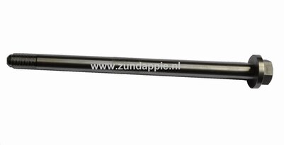 Achter (wiel) as RVS . Steekas rvs achterwiel 433-15.147