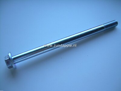 Achter (wiel) as M12x1.25 Lengte 167 mm steekas achterwiel