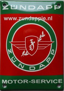 Zundapp emaille Bord  10 x 14 cm