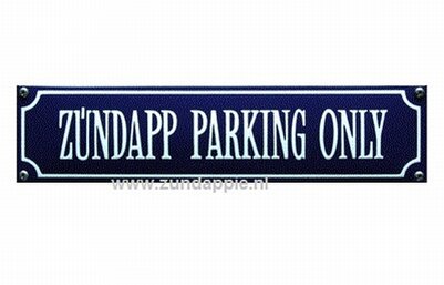 Zundapp parking only 33 x 8 cm