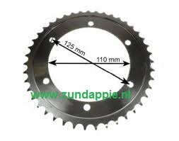 Achtertandwiel 44 tanden 5/16" 428