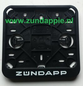 Kentekenplaat houder kunststof zwart horizontaal met tekst zundapp