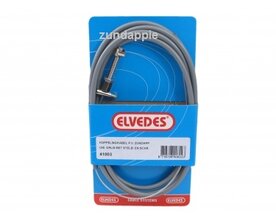 Koppelings kabel grijs Elvedes met vaste nippels Buitenkabel met teflon voering