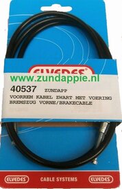 Voorrem kabel zwart Elvedes met vaste nippels