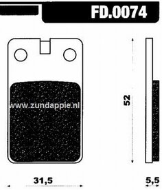 Rem blokken Newfren voor schijfrem KS80 touring 82 FD0074